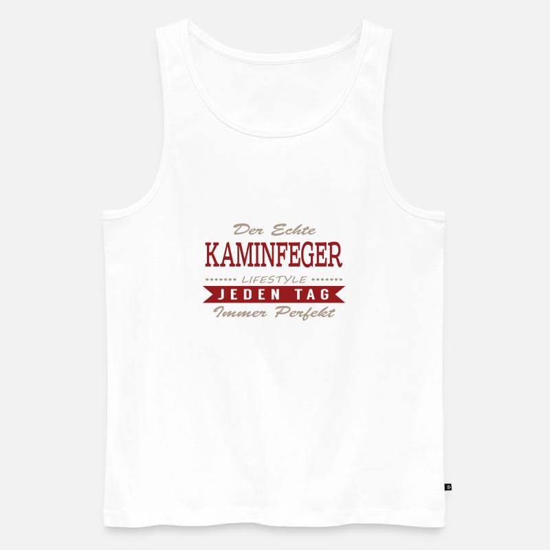 Der echte Kaminfeger - Männer Premium Bio Tank Top - Weiß