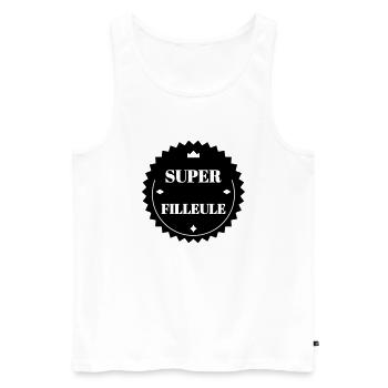 Goddaughter Patentochter Filleule Baby Family - Men's Premium Organic Tank Top - white - Front - Michal (187cm)