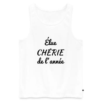 Amour / Saint Valentin / Coeur / Bébé / Love - Débardeur bio Premium Homme - blanc - Devant - AI Model Male 178 light (178cm)