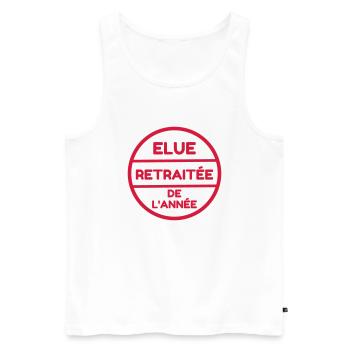 Retirement Retired Ruhestand Retraite Retraitée - Men's Premium Organic Tank Top - white - Front - AI Model Male 178 light (178cm)