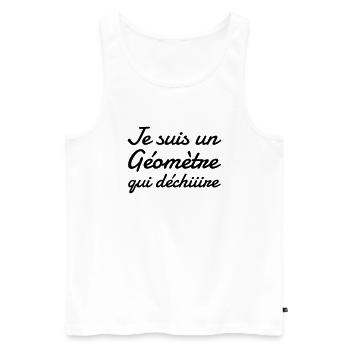 Vermesser / Vermesserin / Topographie / Tiefbau - Männer Premium Bio Tank Top - Weiß - Vorne - AI Model Male 178 light (178cm)