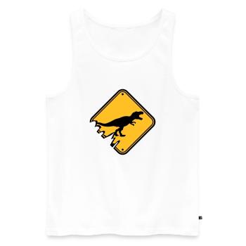 schild gefahr warnung danger achtung vorsicht t-re - Männer Premium Bio Tank Top - Weiß - Vorne - AI Model Male 178 light (178cm)