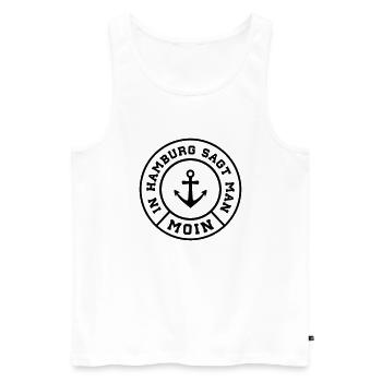 hamburg moin - Männer Premium Bio Tank Top - Weiß - Vorne - Michal (187cm)