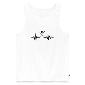 Floorball - Männer Premium Bio Tank Top - Weiß - Vorne - Michal (187cm)