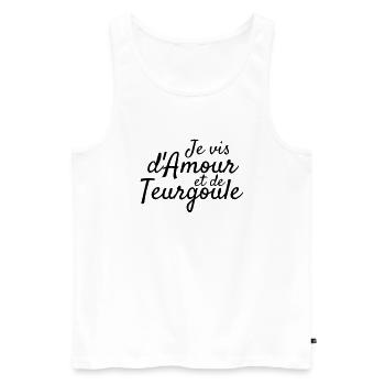 Normandie / Normand / Normande / France - Männer Premium Bio Tank Top - Weiß - Vorne - AI Model Male 178 light (178cm)