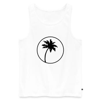palme - Männer Premium Bio Tank Top - Weiß - Vorne - AI Model Male 178 light (178cm)