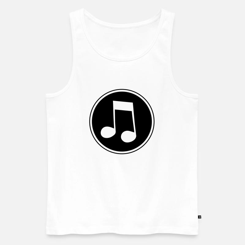 musiknote - Männer Premium Bio Tank Top - Weiß