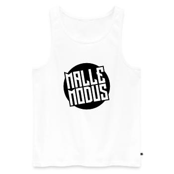 malle modus design - Männer Premium Bio Tank Top - Weiß - Vorne - Michal (187cm)