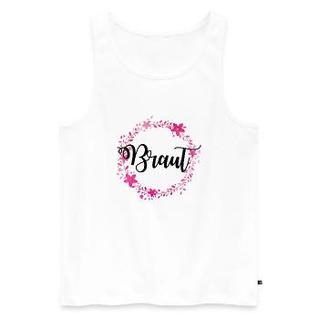 braut kranz - Männer Premium Bio Tank Top - Weiß - Vorne - Michal (187cm)