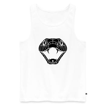 snake_001 - Débardeur bio Premium Homme - blanc - Devant - AI Model Male 178 light (178cm)