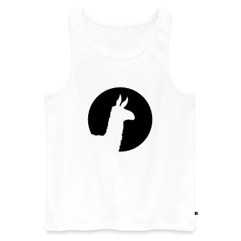 lama - Débardeur bio Premium Homme - blanc - Devant - Michal (187cm)