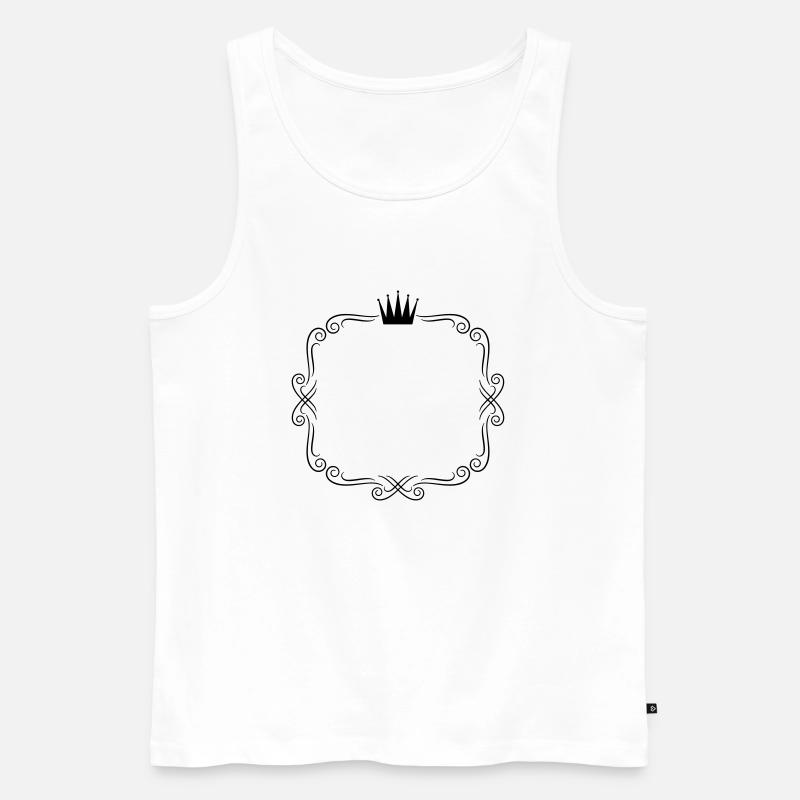rahmen ornamente krone - Männer Premium Bio Tank Top - Weiß