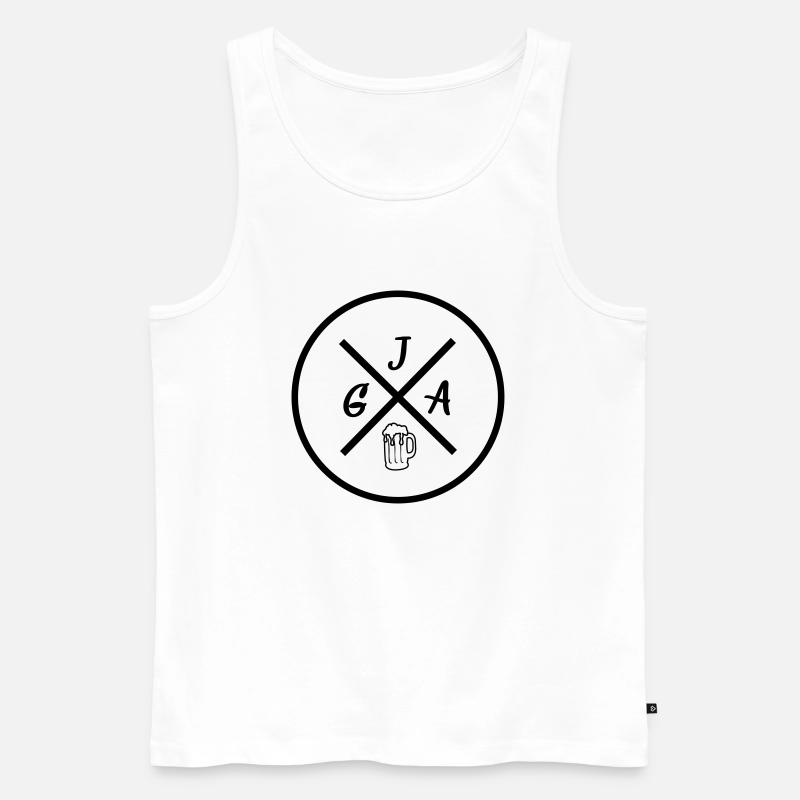 jga - Männer Premium Bio Tank Top - Weiß