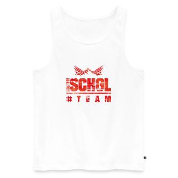 ischgl team berg - Männer Premium Bio Tank Top - Weiß - Vorne - AI Model Male 178 light (178cm)