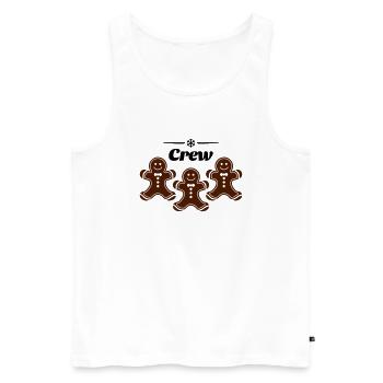 crew lebkuchenmann - Männer Premium Bio Tank Top - Weiß - Vorne - Michal (187cm)