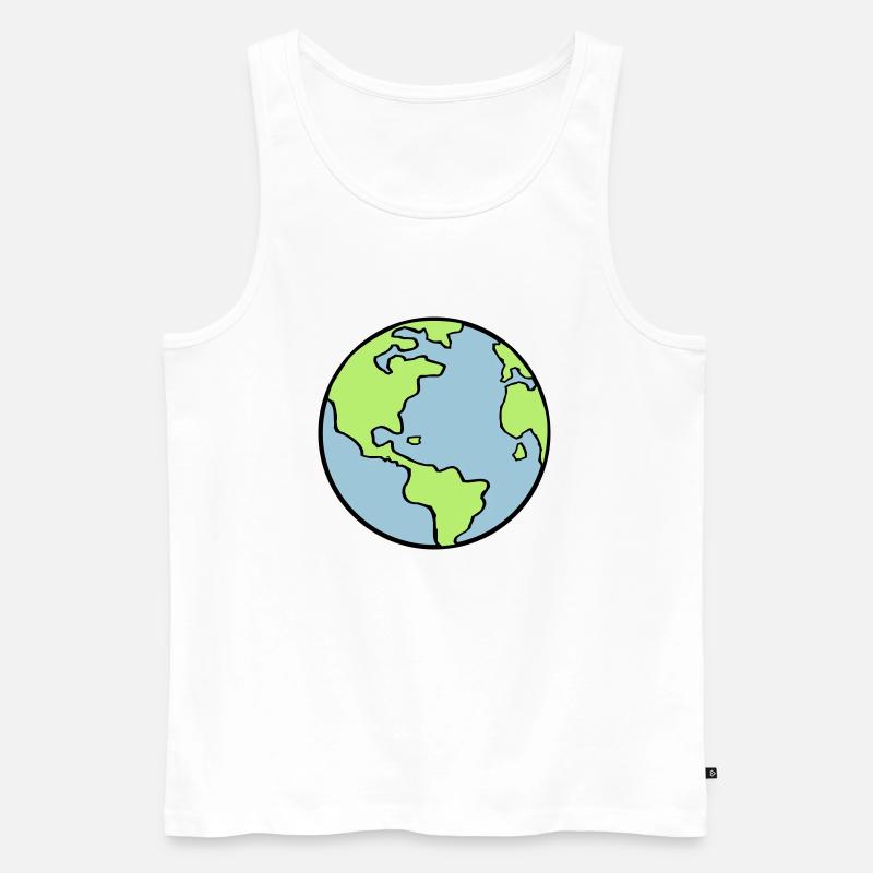 erde_002 - Männer Premium Bio Tank Top - Weiß