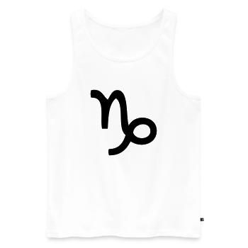astrologisches Schild capricorn - Männer Premium Bio Tank Top - Weiß - Vorne - AI Model Male 178 light (178cm)