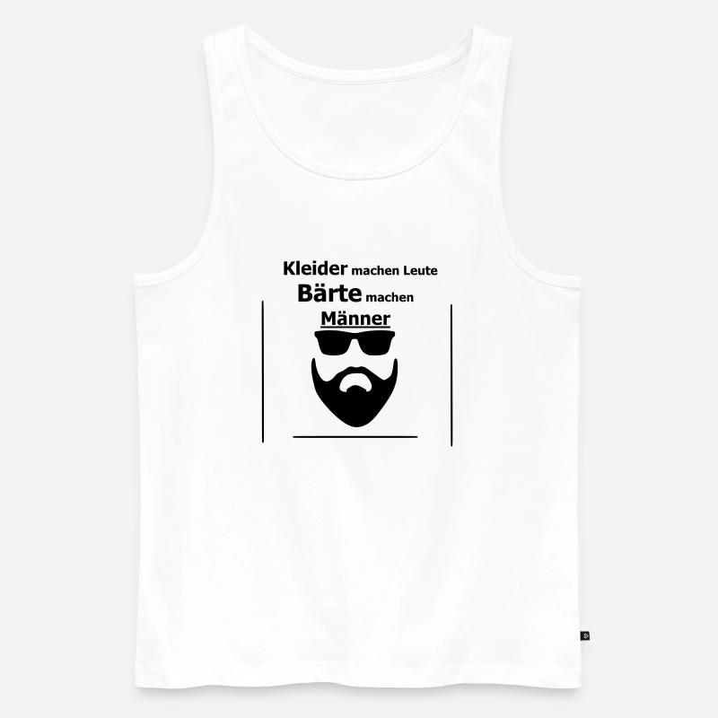 Männer Bart Bärte - Männer Premium Bio Tank Top - Weiß