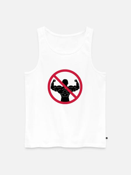 No bodybuilders banned - Men's Premium Organic Tank Top - white