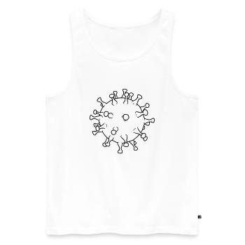 Corona Virus Covid - Men's Premium Organic Tank Top - white - Front - AI Model Male 178 light (178cm)