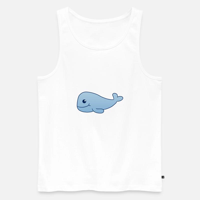 Whale - Männer Premium Bio Tank Top - Weiß