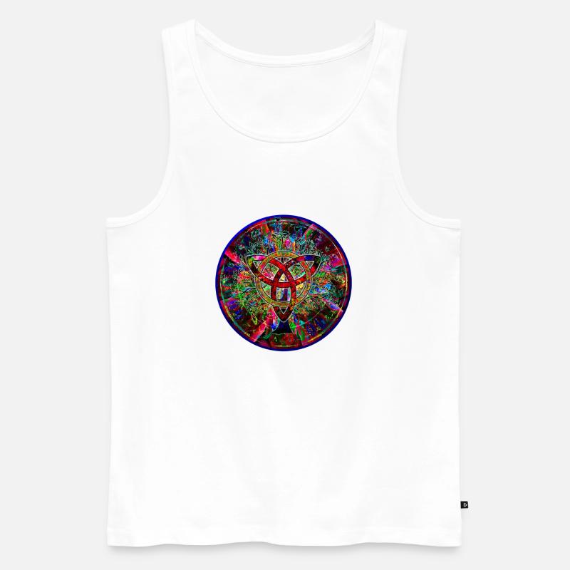 Keltisches Mandala - Männer Premium Bio Tank Top - Weiß