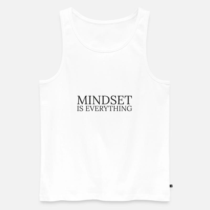 Mindset is everything - Männer Premium Bio Tank Top - Weiß