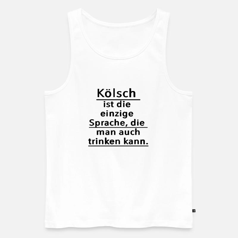 Kölsche Sprüche - Männer Premium Bio Tank Top - Weiß