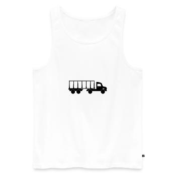 un camion - Débardeur bio Premium Homme - blanc - Devant - Michal (187cm)