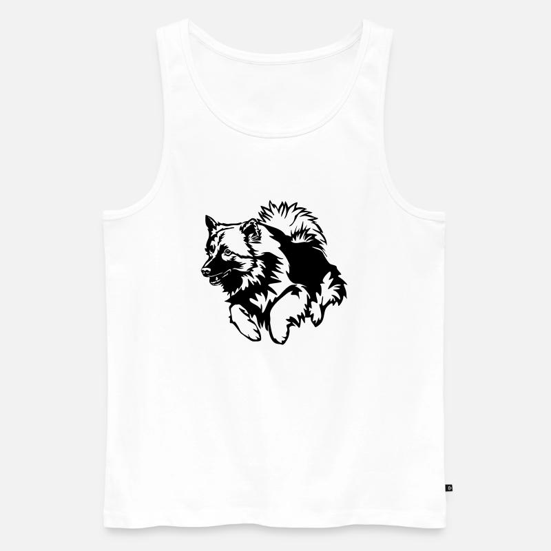 Wolfsspitz - Männer Premium Bio Tank Top - Weiß