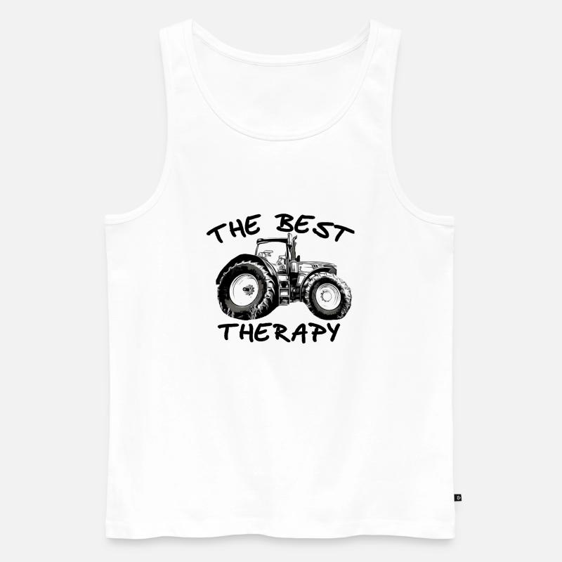 Traktor - Männer Premium Bio Tank Top - Weiß