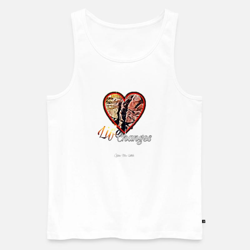 Lebensänderungen - Männer Premium Bio Tank Top - Weiß