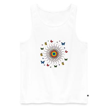 I Love Butterflies, Butterfly, Butterfly Hoodies, - Men's Premium Organic Tank Top - white - Front - Michal (187cm)