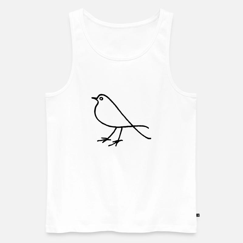 Nur ein Vogel - Männer Premium Bio Tank Top - Weiß