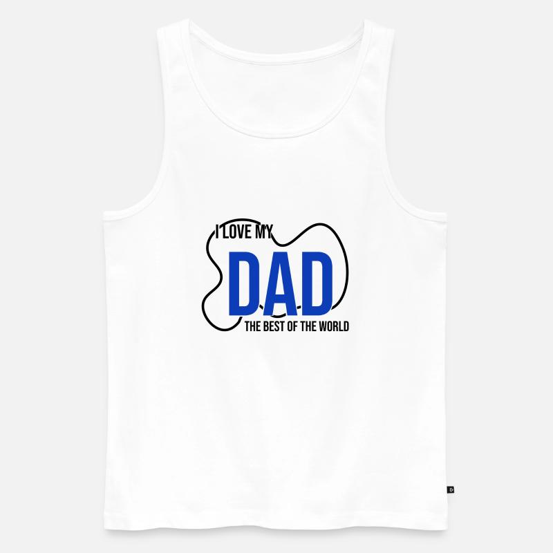 Bester Vater der Welt - Männer Premium Bio Tank Top - Weiß