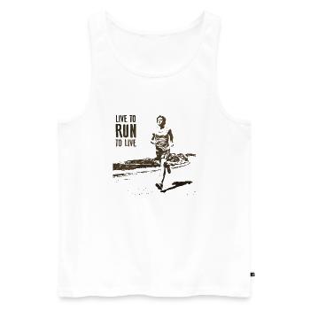 Courir - Débardeur bio Premium Homme - blanc - Devant - Michal (187cm)