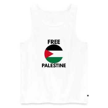 Libérer la Palestine - Débardeur bio Premium Homme - blanc - Devant - AI Model Male 178 light (178cm)