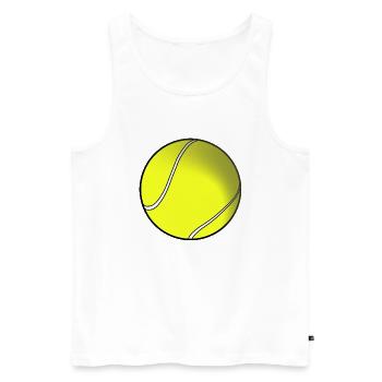 Tennis ball - Men's Premium Organic Tank Top - white - Front - Michal (187cm)