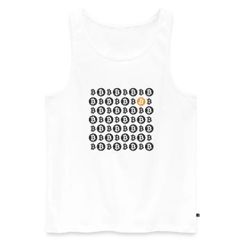 BitcoinChess - Männer Premium Bio Tank Top - Weiß - Vorne - Michal (187cm)