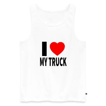 Camions - Débardeur bio Premium Homme - blanc - Devant - Michal (187cm)