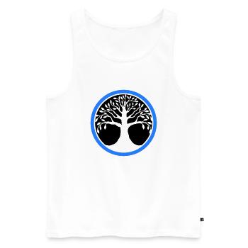 baum des lebens - Männer Premium Bio Tank Top - Weiß - Vorne - AI Model Male 178 light (178cm)