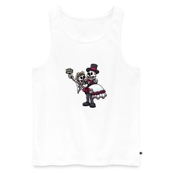 Married Skeletons - Men's Premium Organic Tank Top - white - Front - AI Model Male 178 light (178cm)