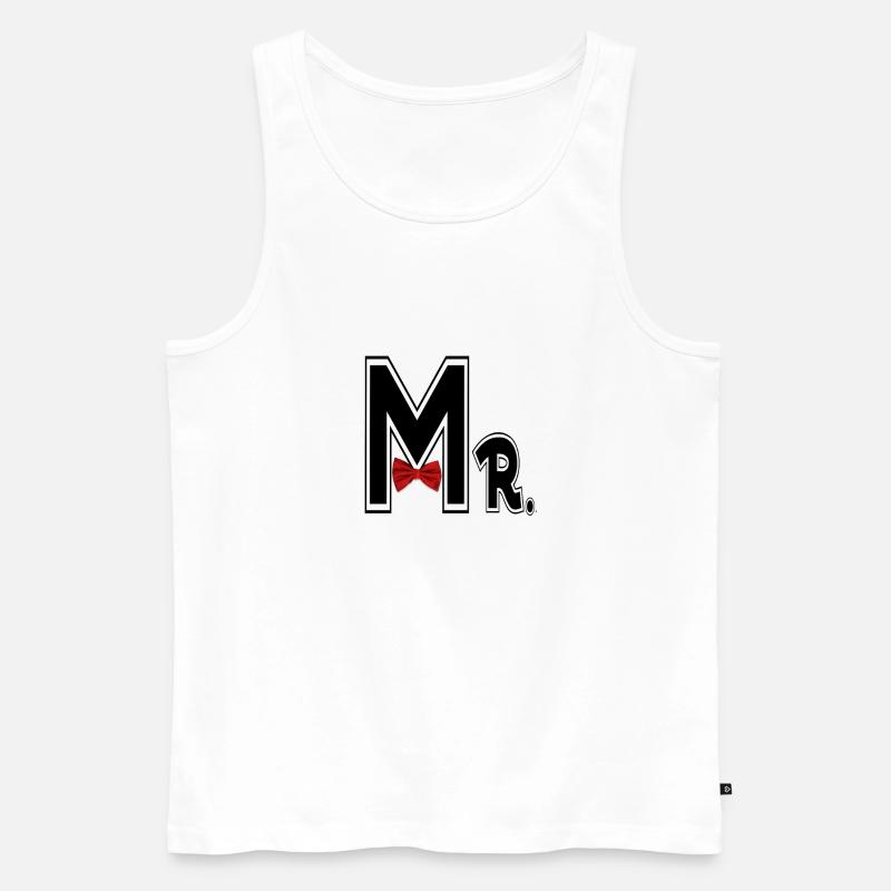 Mr and Mrs - Männer Premium Bio Tank Top - Weiß