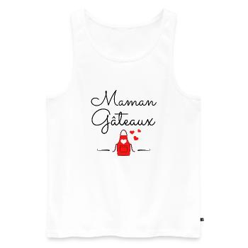 Maman gâteaux Idée cadeau original - Débardeur bio Premium Homme - blanc - Devant - Michal (187cm)
