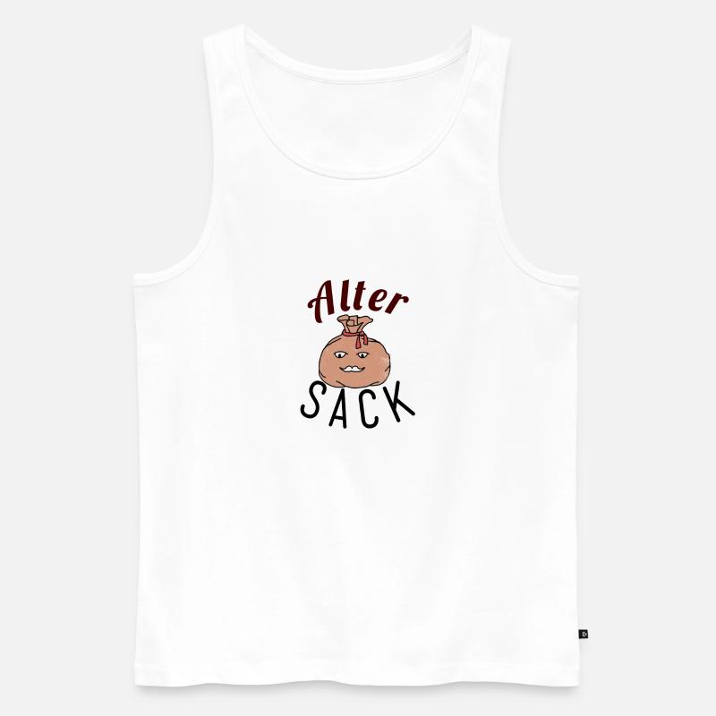 Alter Sack - Männer Premium Bio Tank Top - Weiß