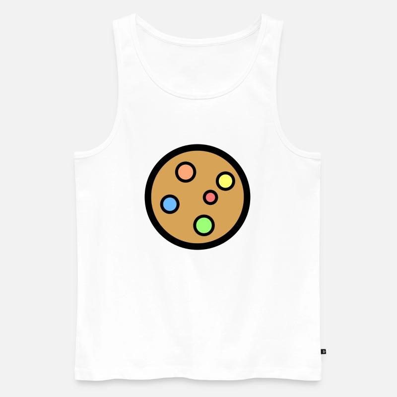 Keks - Männer Premium Bio Tank Top - Weiß