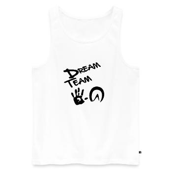 dreamteam - Männer Premium Bio Tank Top - Weiß - Vorne - Michal (187cm)