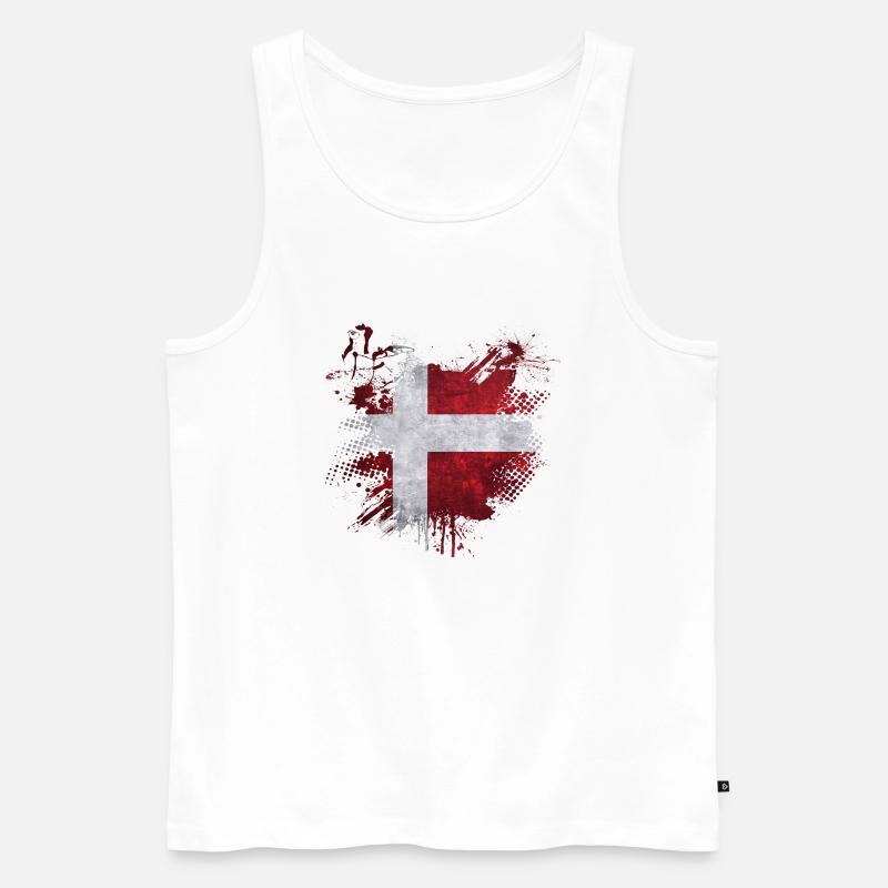 Graffitti Dänemark - Männer Premium Bio Tank Top - Weiß