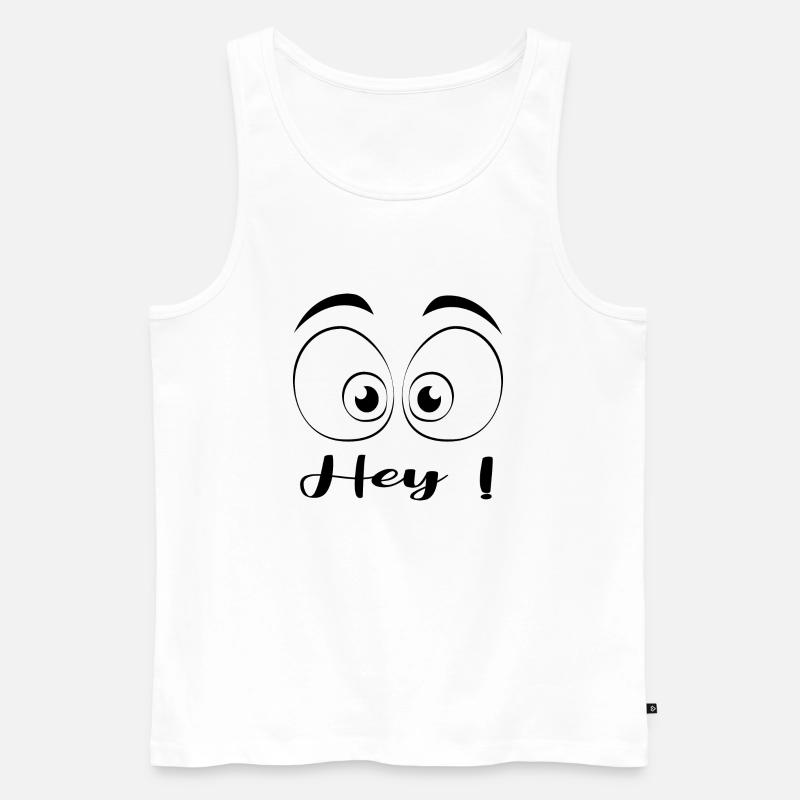Hey! Augen Blick Comic - Männer Premium Bio Tank Top - Weiß