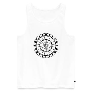 Darts Darts Dartboard Darts Darts Player Sport 7 - Men's Premium Organic Tank Top - white - Front - AI Model Male 178 light (178cm)